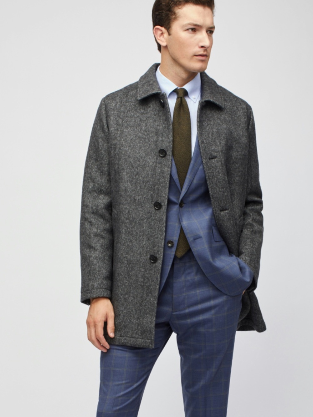 BONOBOS | The Wool Car Coat | Color Textured Charcoal
